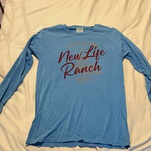 Blue Long Sleeve Graphic Tee